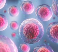 3d rendering of Human cell or Embryonic stem cell microscope background.